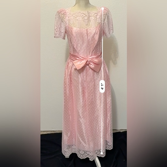 VTG JCPENNEY FORMAL LACE DRESS SIZE 9/10 - Picture 8 of 8